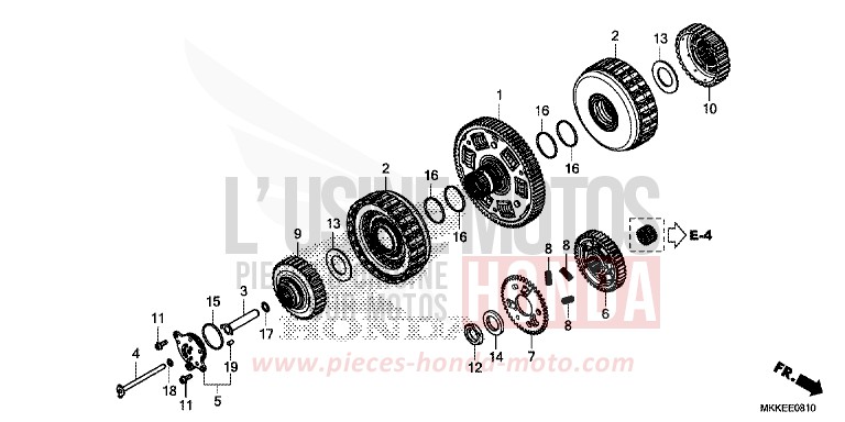 KUPPLUNG (CRF1000D/D2/DL/DL2) von Africa Twin GRAND PRIX RED (R380B) von 2019